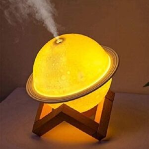 2 in 1 Planet Humidifie2 in 1 Moon Lamp Cool Mist Planet Humidifiers Essential Oil Diffuser Aroma Air Humidifier with Led Night Light Colorful