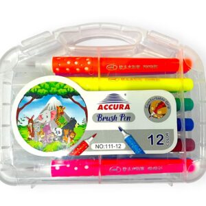 Brush Pen Soft Markers Dotted - 12 Pcs Coloring Markers Sketch Pens - Coloring Kit for Kids, Adult and Artist Marker Pens
