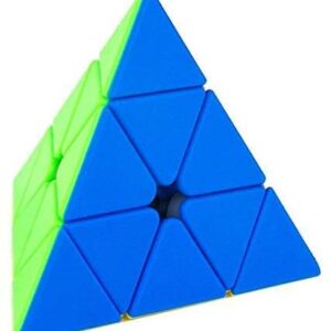 Stickerless Pyramid 3X3 Speed Triangle Pyraminx Cube Puzzle for 14 Years and Up