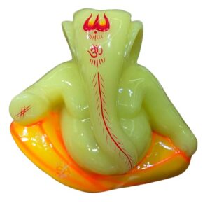 EMOTIONS Marble Radium Ganesha Glowing in Night 7 Inch