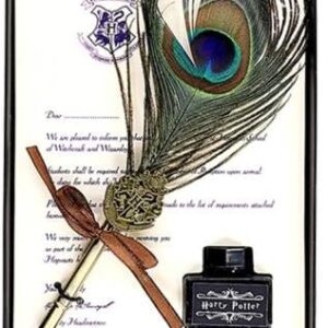 Peacock Feather Pen With Ink Bottle Calligraphy Writing Nib Quill Ink Dip Pen Set Nib- Perfect for Calligraphy Art, Lettering And Gift (Multicolor)