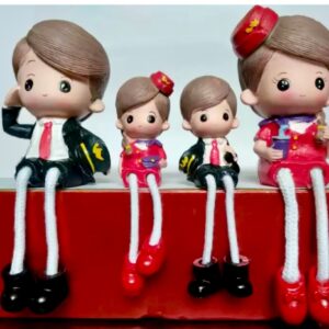 Air Hostess Hanging Leg Family Home Decor & Valentine Day & Gift Purpose Decorative Showpiece - 11 cm  (Polyresin, Multicolor)