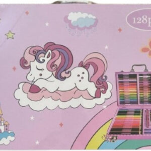 Trending PRO 128-Piece Colouring Kit– Premium Drawing Set with Crayons, Markers, Pencils  (Set of 1, Multicolor)